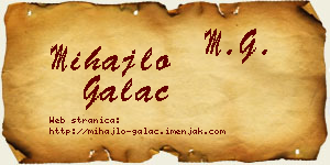 Mihajlo Galac vizit kartica